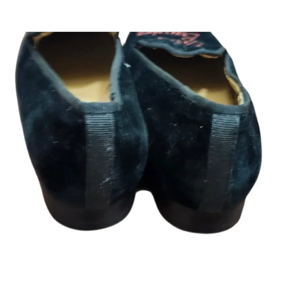 Heart Breaker Velvet SMOKING SHOE HEARTBREAKER smoking shoes Loafers Size 8